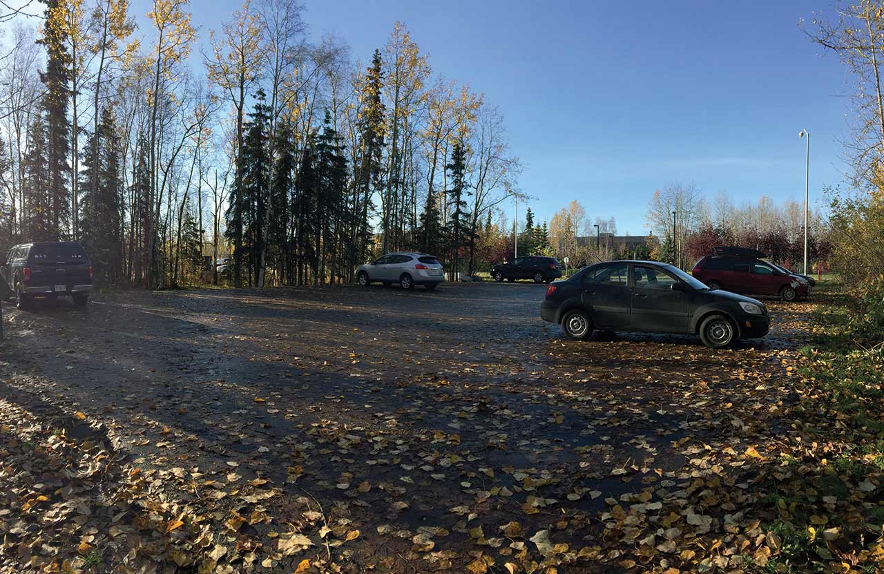 University Lake Park parking lot