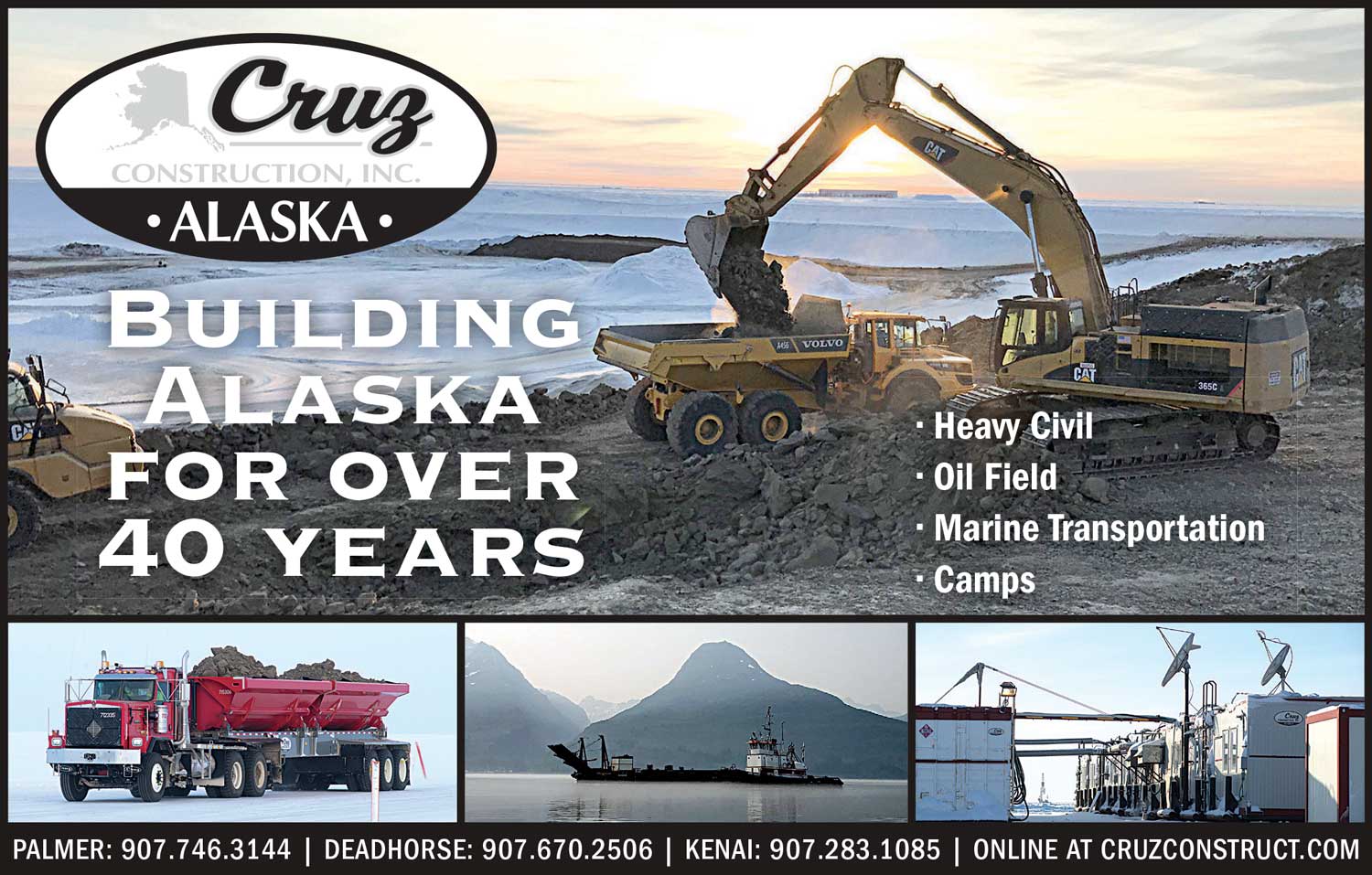 Cruz Construction, Inc. Alaska Advertisement