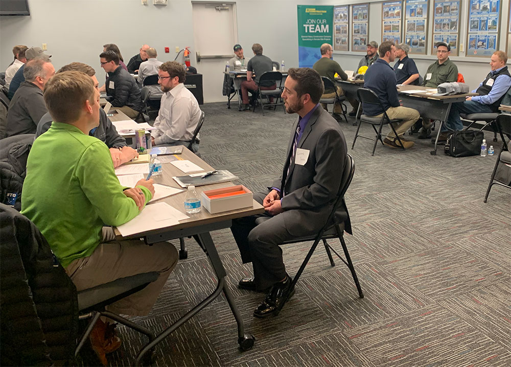 Speed interviewing was a popular and helpful component of the 2020 Associated General Contractors of Alaska Job Fair