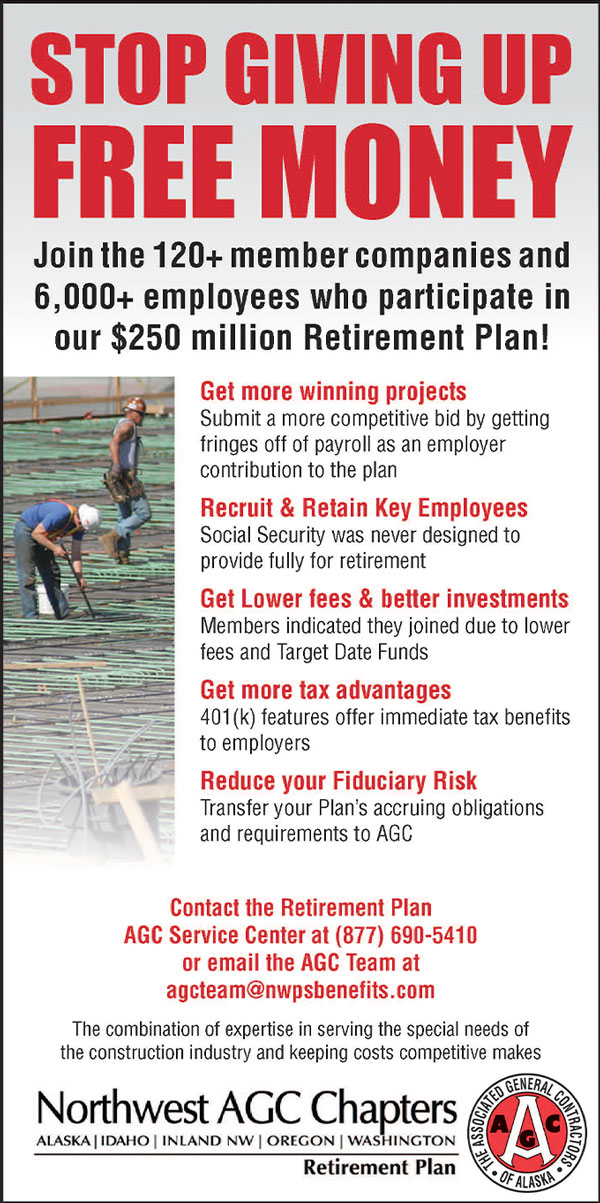Northwest AGC Chapters Retirement Plan Advertisement
