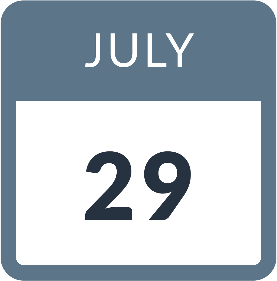 July 29 calendar date