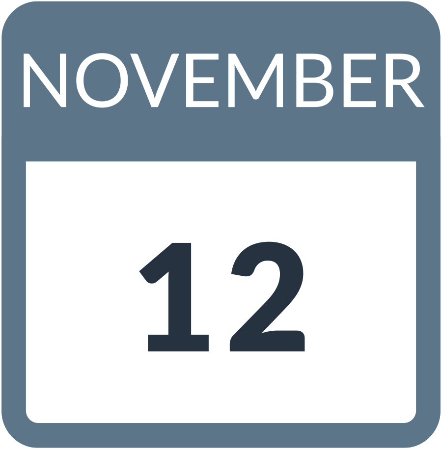 November 12 calendar date