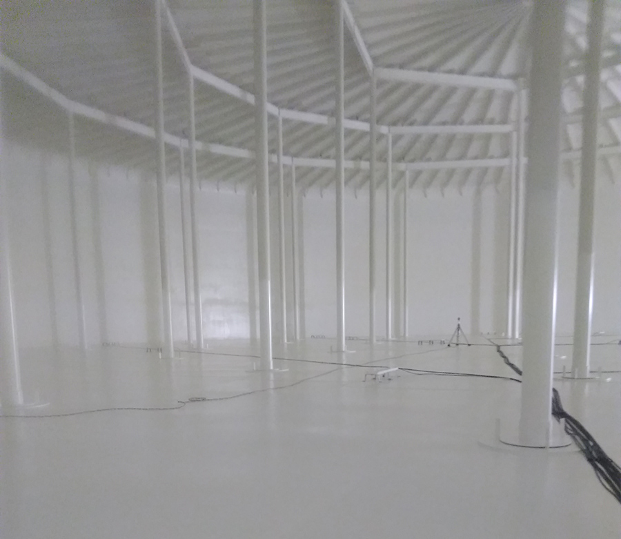 A completed 10 million gallon potable water reservoir interior lining