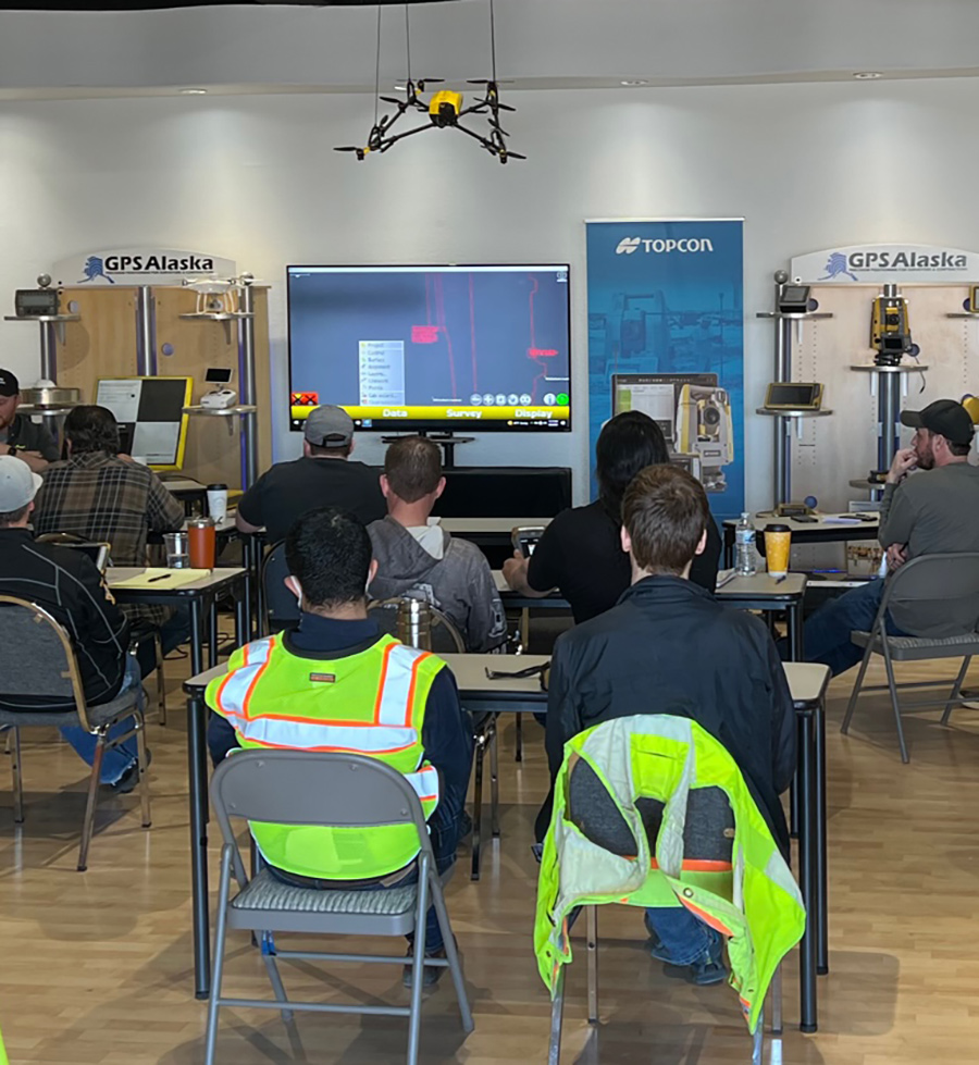 In addition to selling a wide variety of GPS and other positioning products, GPS Alaska provides unparalleled training and customer support. Here, clients take a class at the GPS Alaska office in Anchorage