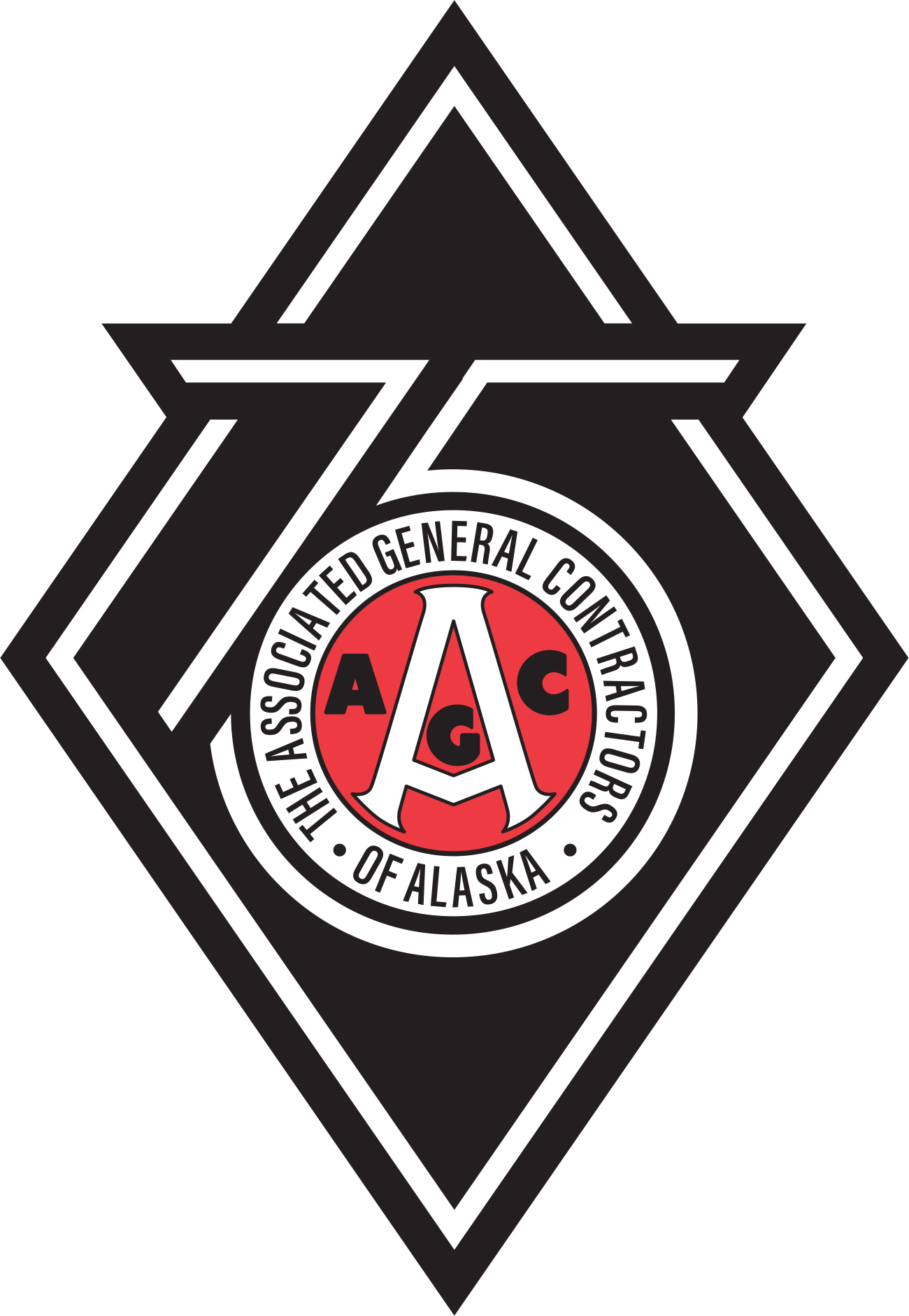 The Associated General Contractors of Alaska 75 logo