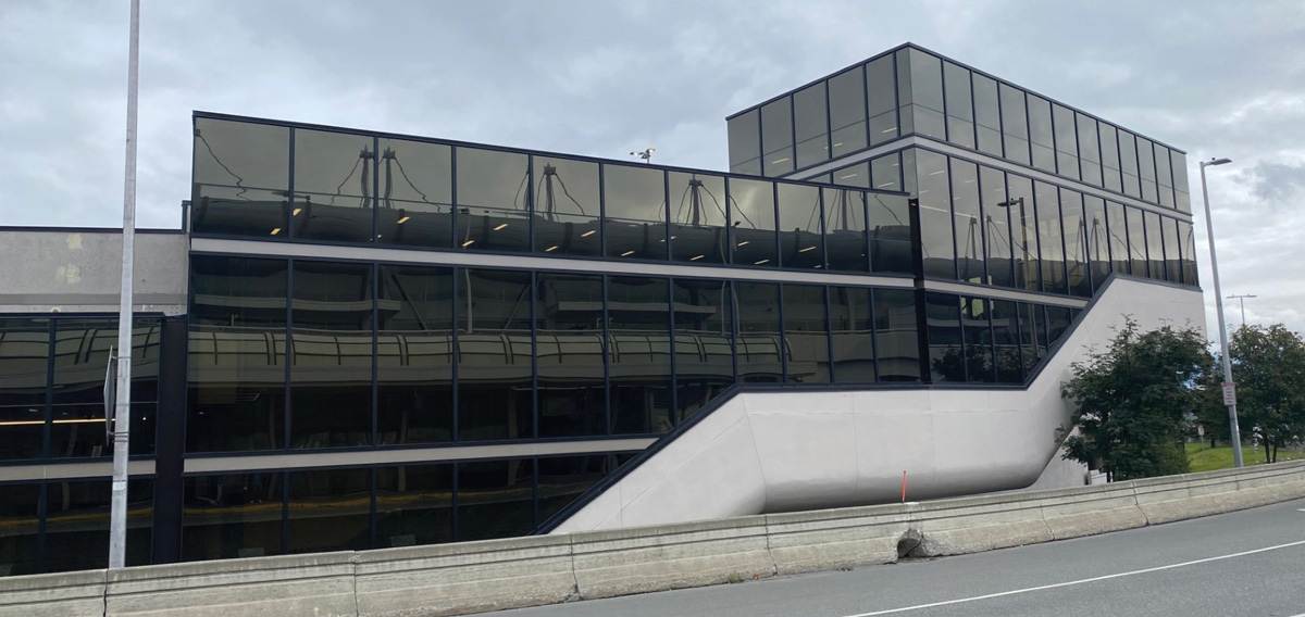 Anchorage International Airport Cascading Escalator Enclosure