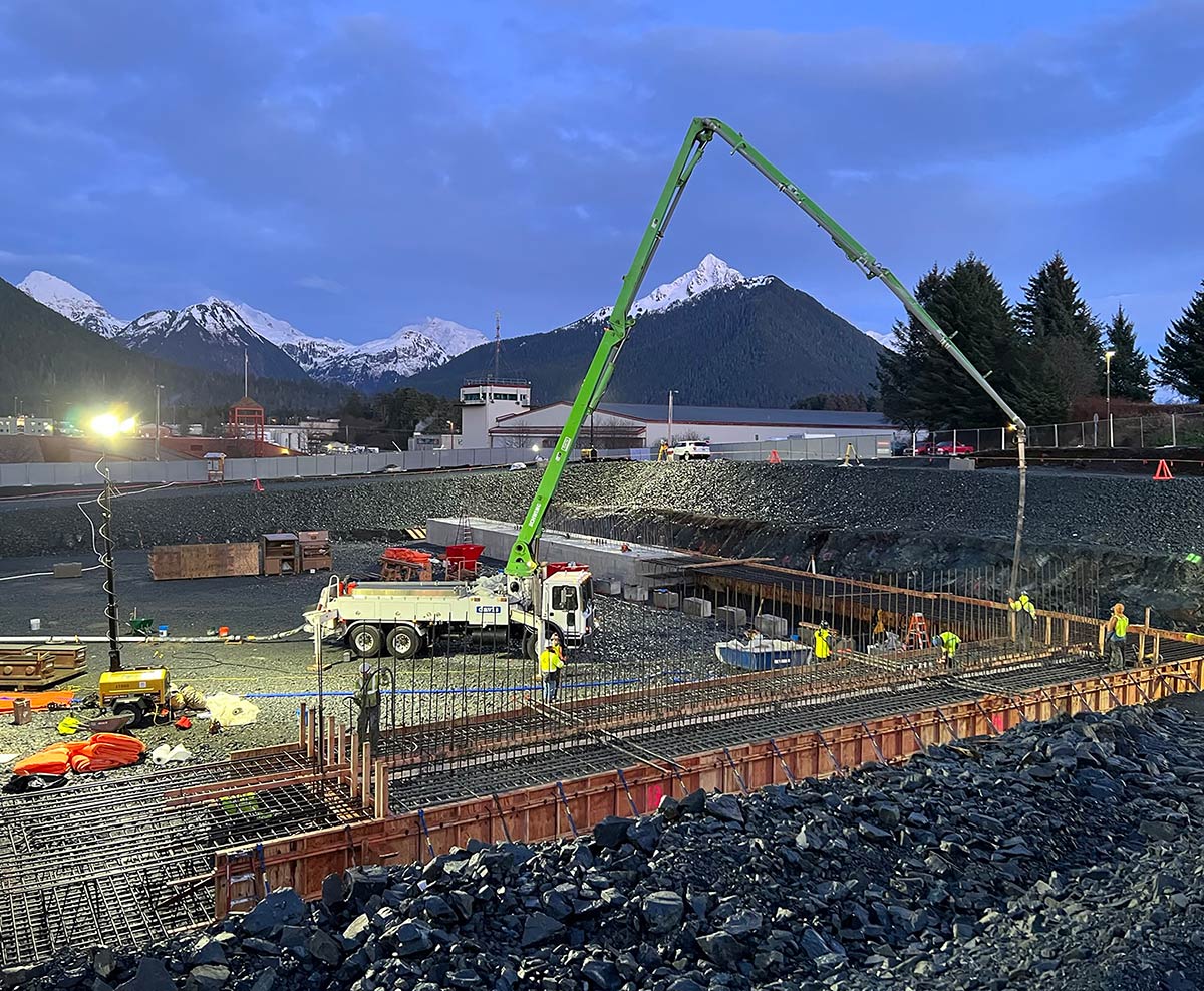 construction site of new Mt. Edgecumbe Medical Center in Sitka