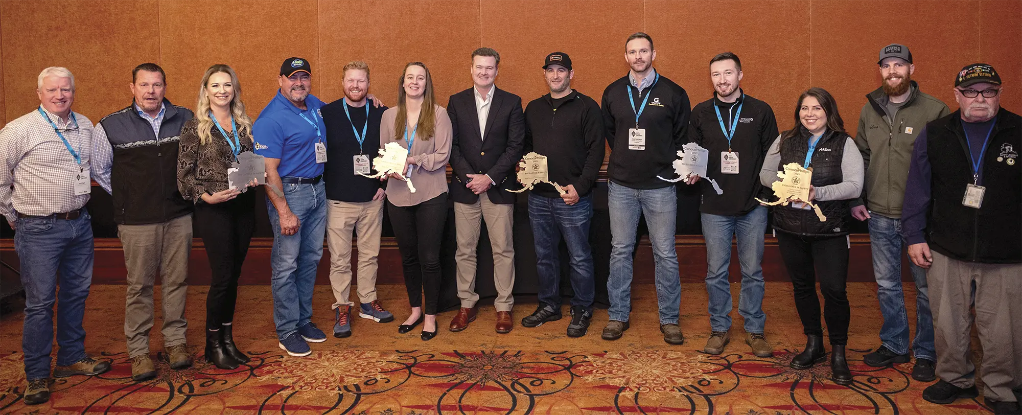 ConocoPhillips Excellence in Safety award winners grouped together at event