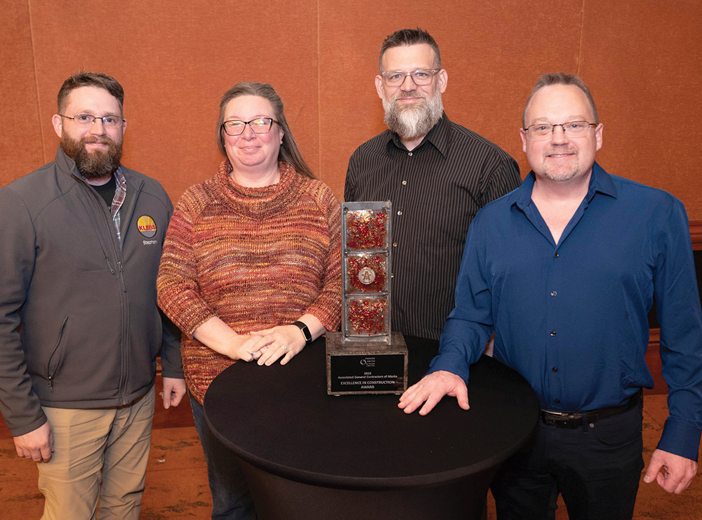 KLEBS Mechanical, Inc. team members with award