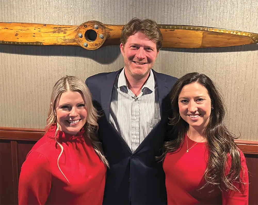 man and two women posing for photo at 2023 Legislative Fly-in events in juneau