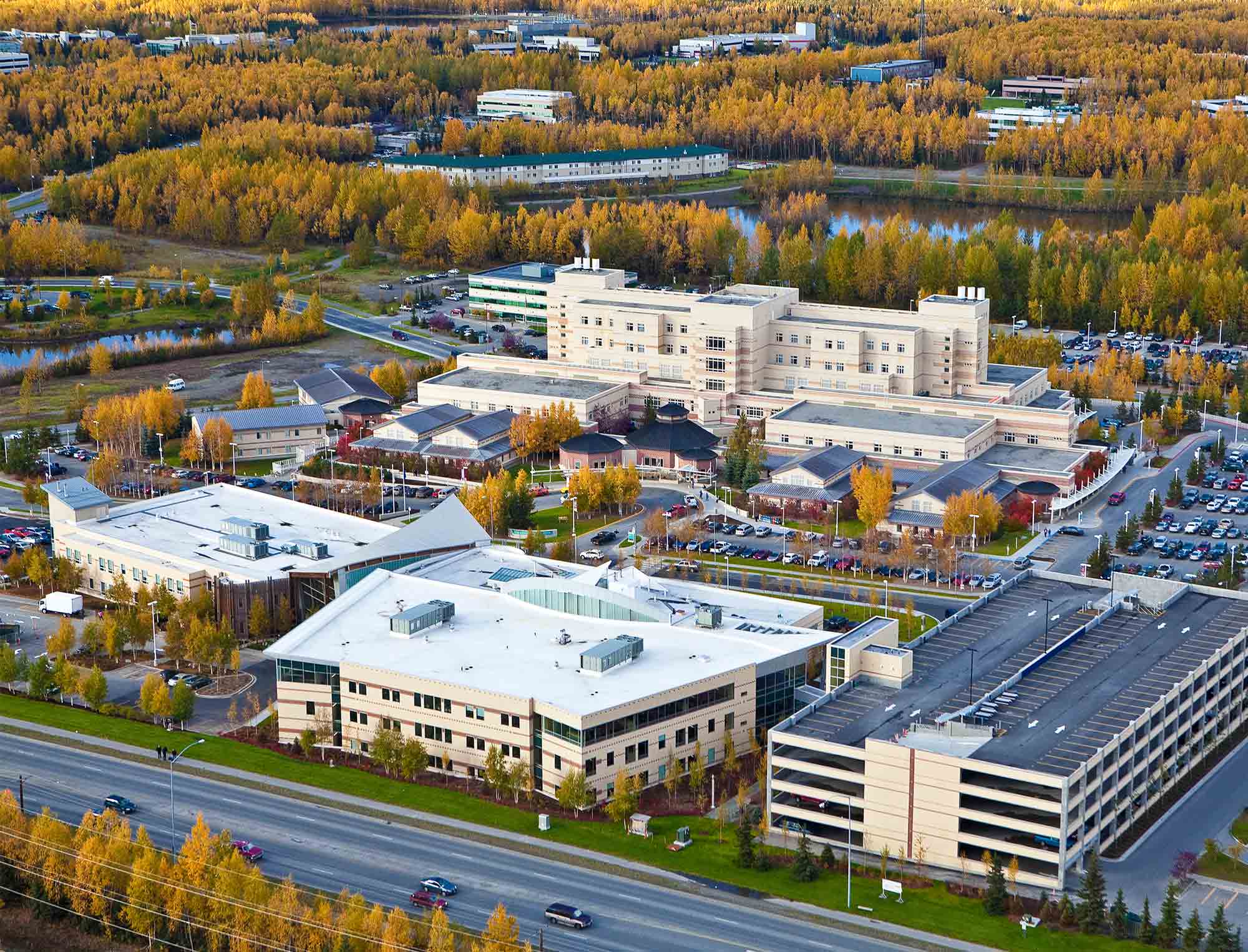 aerial view of the Alaska Native Medical Center