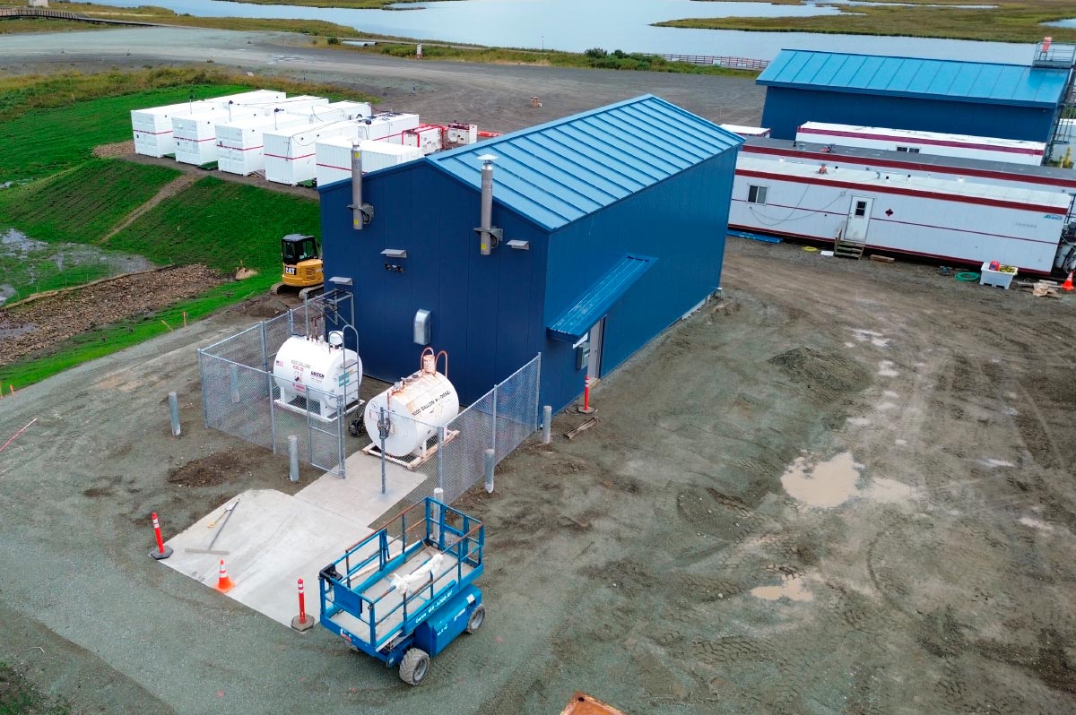 aerial view of Kongiganak Airport Improvement Project