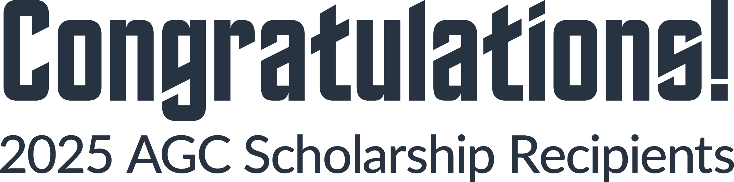 Congratulations! 2025 AGC Scholarship Recipients